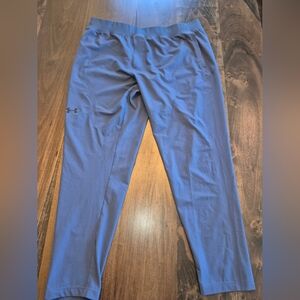 Under Armour XXL Blue Fitted Athletic Pants Mens Training Workout Stretch W40